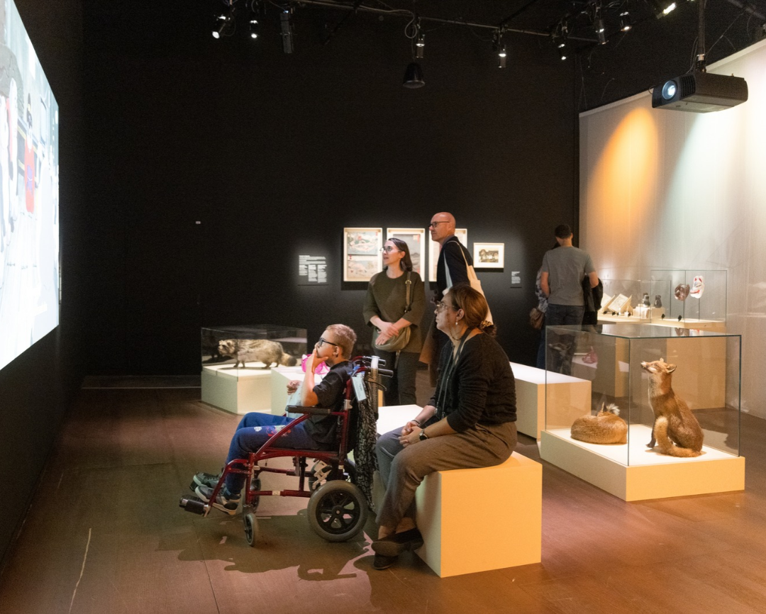 Exposition animal culte : salle sur les territoires partagés